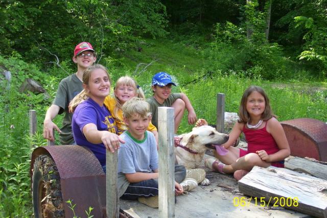 JD, Kelsey, Emi, Tristen, Isaiah, Lindsey and Lacey the dog