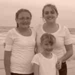 Lindsey, Emily, Kelsey at the beach
