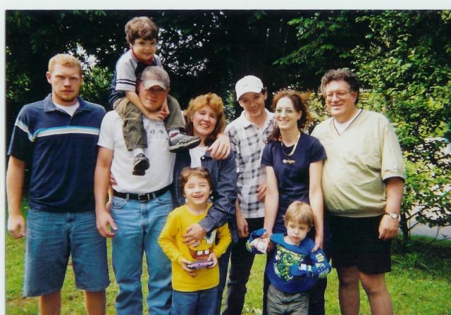 Arnold's family in 2003