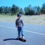 Justin skateboarding