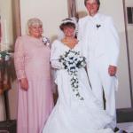 Sheila, Brock and Mommaw at their wedding