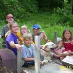 JD, Kelsey, Emi, Tristen, Isaiah, Lindsey and Lacey the dog