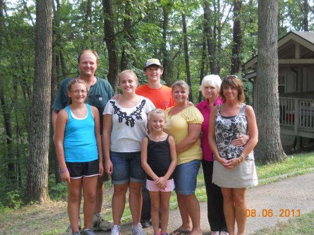 Lindsey, Brock, Kelsey, JD, Emily, Sheila, Peggy, Tammy
