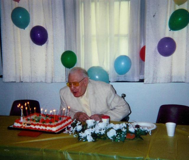 Blowing out the candles