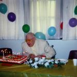 Blowing out the candles