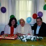 Kathy, Arnold, AB at church dinner