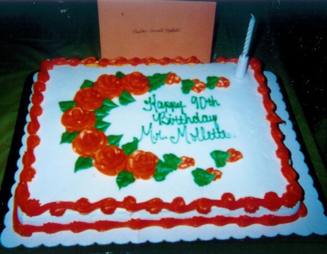 cake at church dinner
