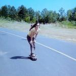 Sarah skateboarding