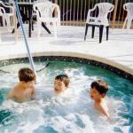 In the hot tub